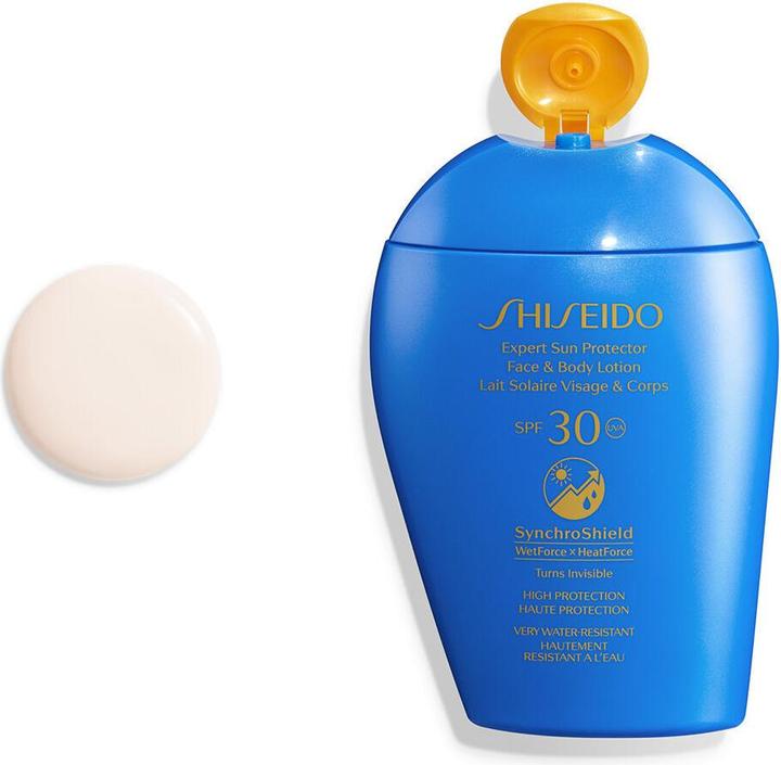 Actual product image Shiseido Expert Sun Protector Face and Body Lotion (Sun cream face, Sun stick, SPF 30, 150 ml, 150 g)