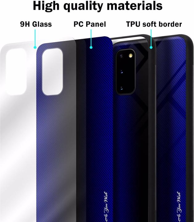 Productafbeelding Cadorabo TPU gestreepte glasplaat (Samsung Galaxy S20+)