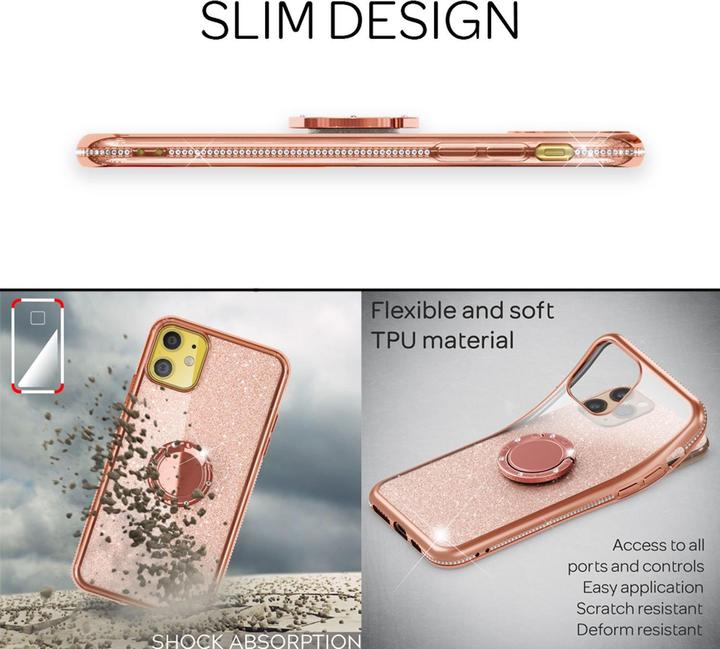 Produktbild Nalia Ring Glitzer Silikon Hülle (Apple iPhone 11)