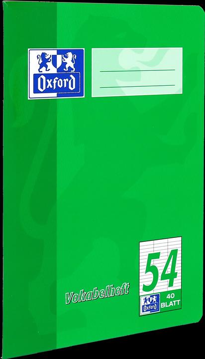 Produktbild Oxford Vokabelheft A5, 40 Blatt, Lin. 54, 90 g/m² (A5, Liniert, Harter Einband)