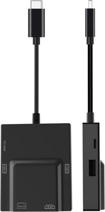 Produktbild PowerGuard 5-in-1 USB-C HDMI Gigabit Ethernet USB 3.0 100W Multiport Adapter (USB-C, 5 Ports)