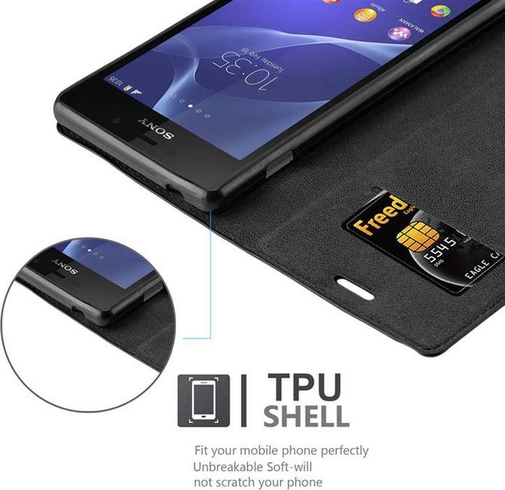 Produktbild Cadorabo Book Invisible Magnet Cover (Sony Xperia M2 Aqua)
