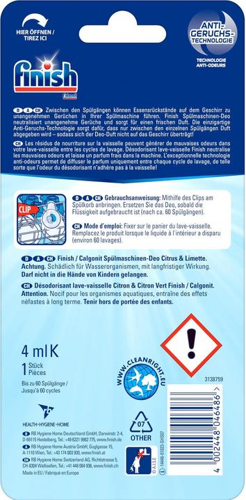 Actual product image Finish Citro-Fresh (Liquid, 60 Washing cycles)