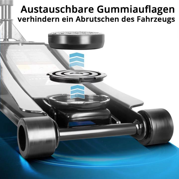 Image du produit Stahlwerk Wagenheber WHB-73 ST mit 3 t Tragkraft Gummirollen 73-500mm Hubbereich