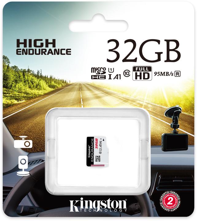 Actual product image Kingston high-endurance (32 GB, microSDHC, U1, UHS-I)