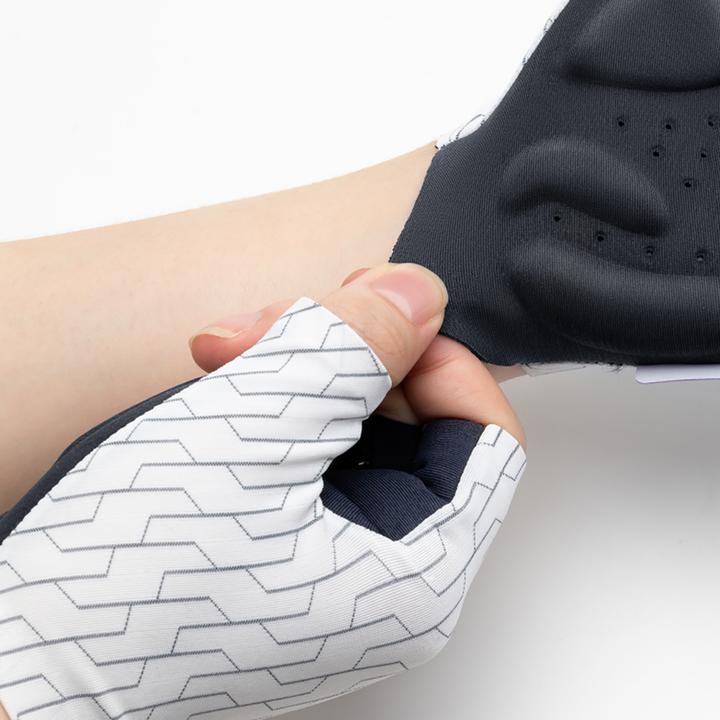 Actual product image Rockbros MTB cycling gloves size: XL - white and black (XL)