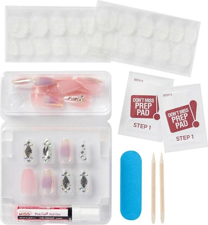 Immagine prodotto Herba Bacio Majestic Nails - In A Crown (Unghie artificiali, Trasparente, Rosa)