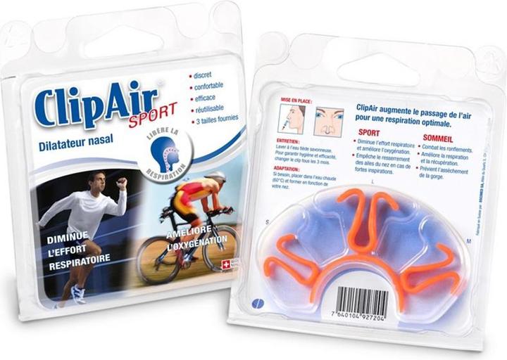 Actual product image Oscimed Sa ClipAir Sport, dilatateur nasal, S,M,L
