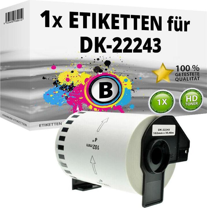 Actual product image Druckfuxx 1x Etiketten kompatibel Brother QL 1000 Series QL 1050 QL 1050 N QL 10
