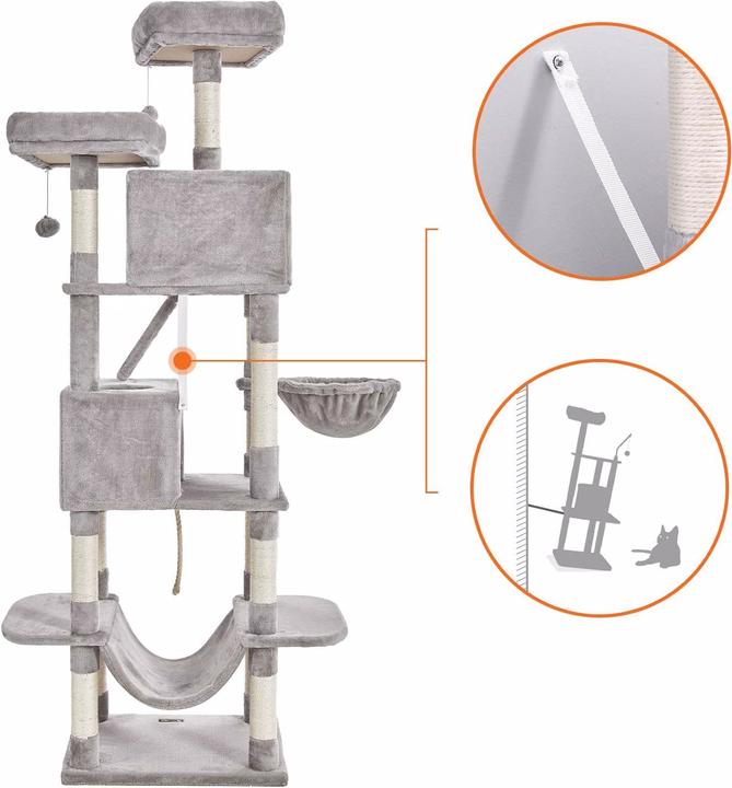 Immagine prodotto Feandrea Cat Spa (206 cm, Grigio)