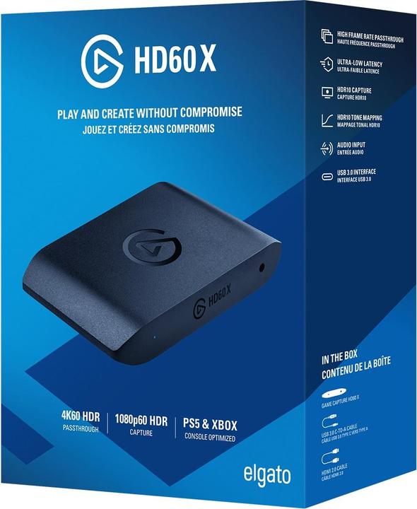 Image du produit Elgato HD60X (PC, PS5, Xbox Series X, Xbox Series S)