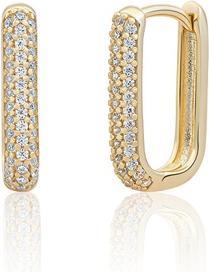 Image du produit Sparkling Jewels Sparkling Gold-Plated Drop Earrings With Cubic Zirconia Eag24