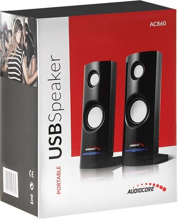 Actual product image Audiocore AC860 loudspeaker 2-way Black Wired