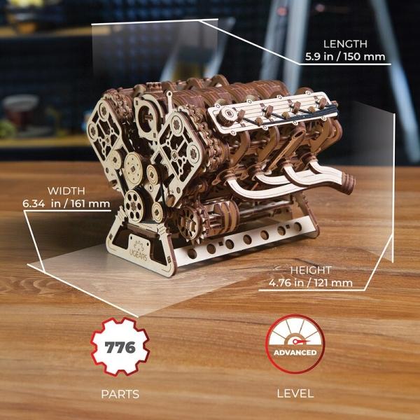 Immagine prodotto Ugears MOTEUR V8 776PCS (FR-DE-EN-POL-ES-UKR)