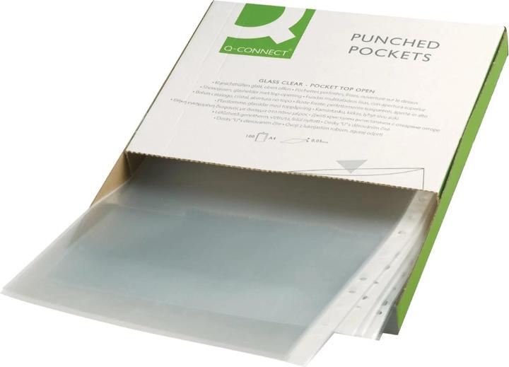 Produktbild Q-Connect Zeigebuchtaschen, glatte Folie (A4, 100 x)