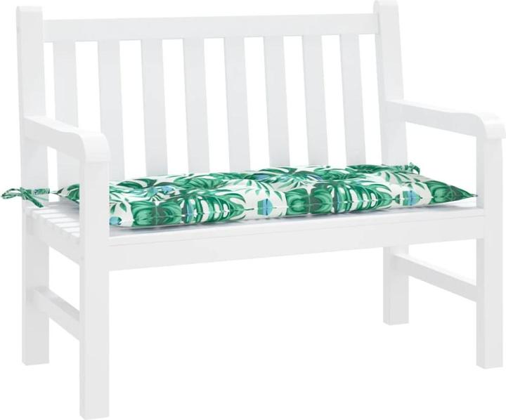 Image du produit VidaXL Housse de banc de jardin motif feuilles O x tissu ford (110 x 50 x 7 cm)