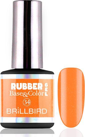 BrillBird Rubber Gel Base&Coral #34 8ml (UV-Gel Lack)