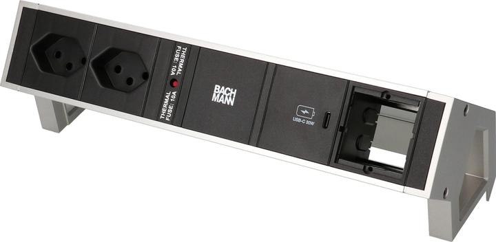 Produktbild Bachmann Tischsteckdosenleiste DESK 2, 2x T13, 1x USB C, 1x Custom (2 x, Typ 13, 0.20 m)