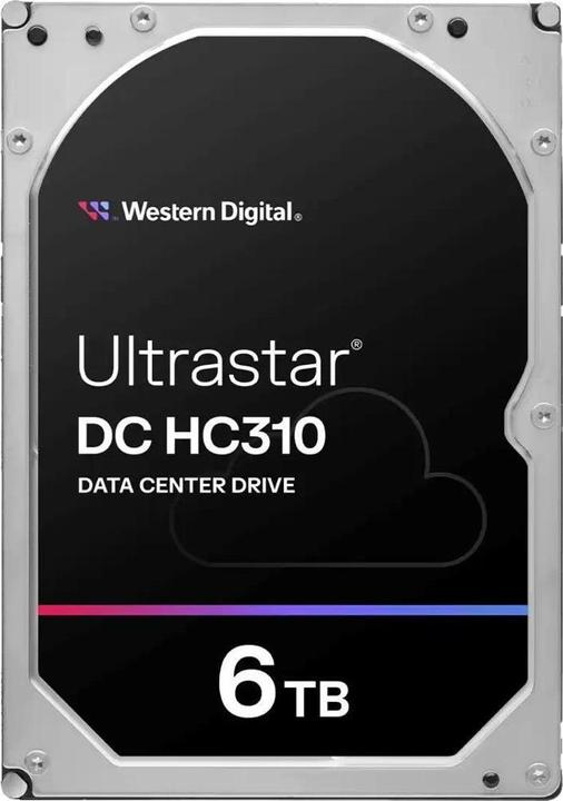 Immagine prodotto WD Ultrastar DC HC310 8,9cm 3,5inch 26,1MM 6000GB 256MB 7200RPM SAS ULTRA 512E TCG P3 (6 TB, 3.5", CMR)