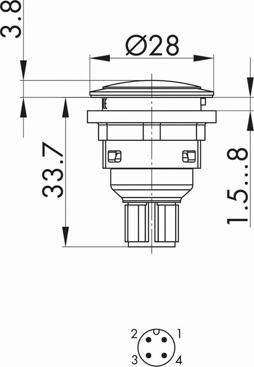 Nutritional values and ingredients Schlegel Indicator lamp with M12 connection 4-pole SVAN C010