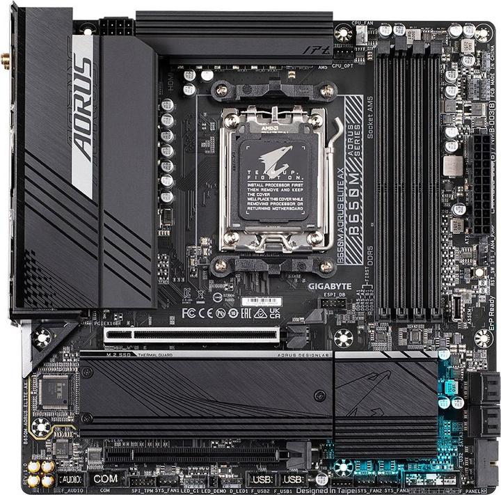Actual product image Gigabyte GBT AMD AM5 B650M AORUS ELITE AX (AM5, AMD B650, mATX)