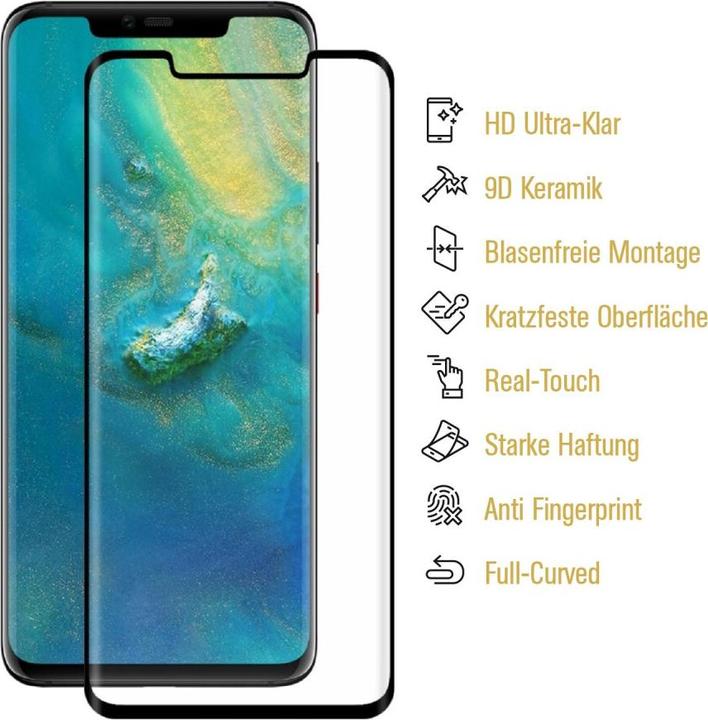 Produktbild Protectorking 3x Ceramic-Glass Full Cover HD Klar (3 Stück, Huawei Mate 20 Pro)