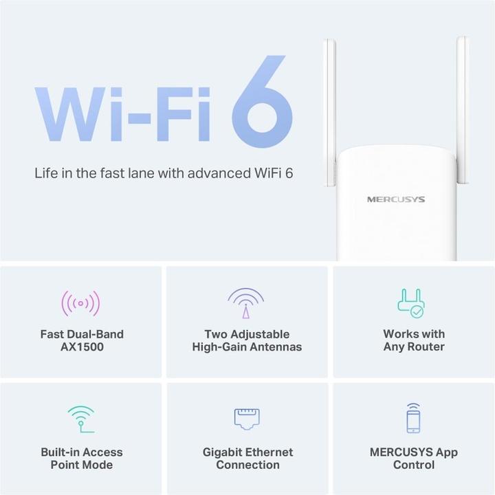 Productafbeelding TP-Link WL-Repeater ME1500X AX1500 Wi-Fi Range Extender (1201 Mbit/s, 300 Mbit/s)