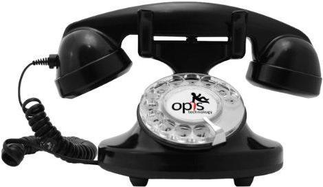 Produktbild Opis Technology Retro-Telefon mit Wählscheibe in geschwungenem 1920er Stil mit elektronischer Klingel (sch