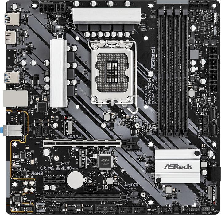 Produktbild AsRock MB Z690M Phantom Gaming 4 -ATX HDMI DDR4 (LGA 1700, Intel Z690H, mATX)