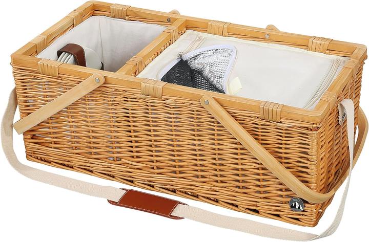 Cilio PALERMO wicker picnic basket for 4 people