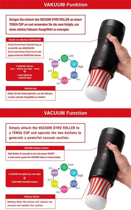 Actual product image Tenga Vacuum Gyro Roller