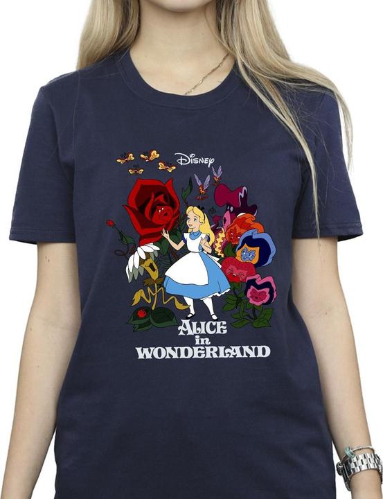 Immagine prodotto Disney Alice In Wonderland Flowers Maglietta Ampia Donna (4XL)