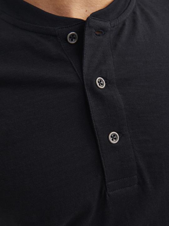Produktbild Jack & Jones Einfarbig Grandad Kragen T-shirt T-shirt (L)