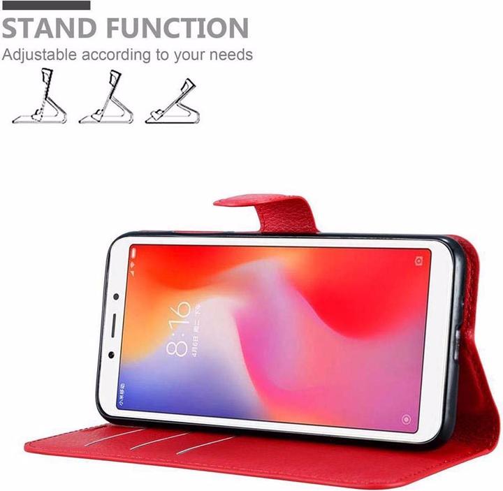 Actual product image Cadorabo Book with stand function cover (Xiaomi Redmi 6)