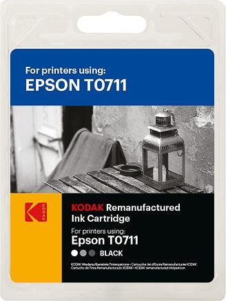 Produktbild Kodak 185E007101 EPSON T0711 DX Tinte black rebuilt 250Seiten Blister 7,4ml