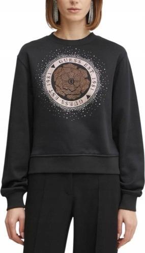 Image du produit Guess Damen Sweatshirt Peony Logo Fleece Schwarz (L)