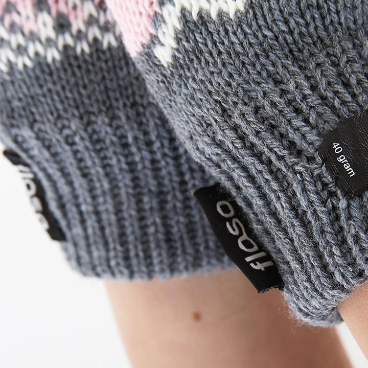 Actual product image Floso Thermal knitted gloves with Norwegian pattern (One size)