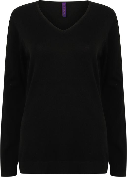 Image du produit Henbury Pull en maille fine avec encolure en V (XS)