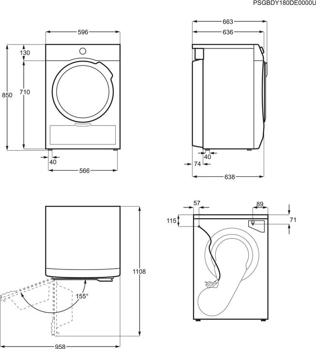 Actual product image Electrolux TWSL4IE500 (9 kg, Changeable, Left)