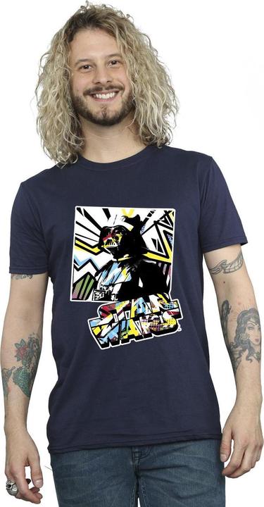 Actual product image Star Wars Mens Vader Water Colour Pop Art T-Shirt (4XL)