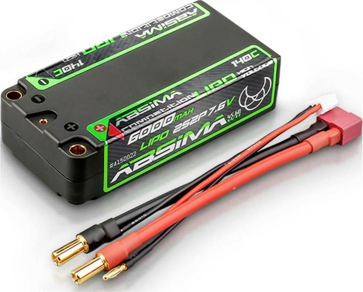 Image du produit Absima Competition Shorty LiPo HV 140C/2S2P HC 6000mAh 5mm (7.60 V, 6000 mAh)