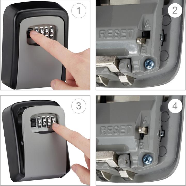 Actual product image Relaxdays Key Safe, 4 Digit Combination Lock