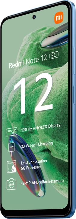Produktbild Xiaomi Redmi Note 12 5G (128 GB, Ice Blue, 6.67", Hybrid Dual SIM, 48 Mpx, 5G)