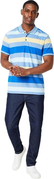 Actual product image Universal Textiles Mens Barbados Stripe Polo Shirt (M)
