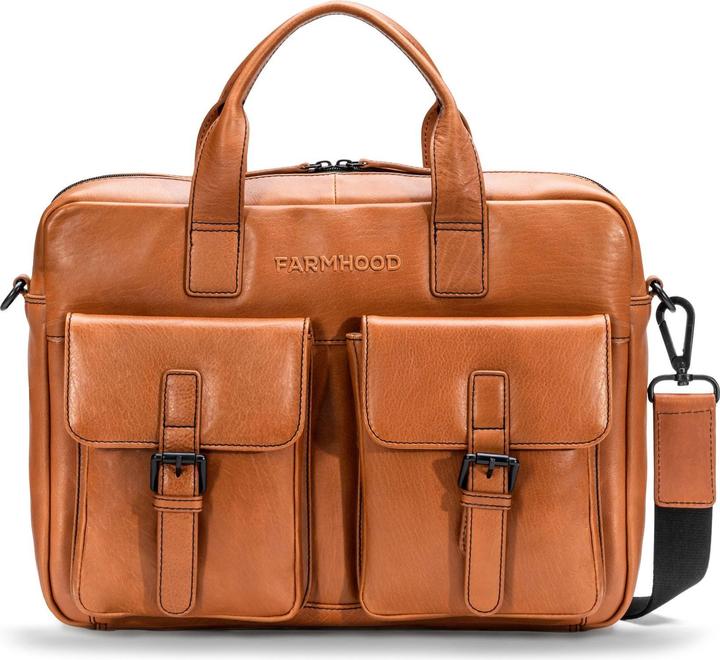 Actual product image Farmhood Memphis briefcase leather 39 cm laptop compartment (15.40")