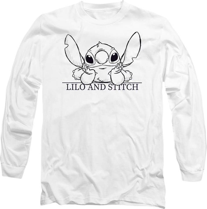 Actual product image Lilo & Stitch Unisex Adult Relaxed Sketch T-Shirt (L)