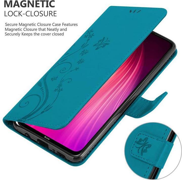 Image du produit Cadorabo Couverture du livre de fleurs (Xiaomi Redmi Note 8, Xiaomi Redmi Note 8 2021)