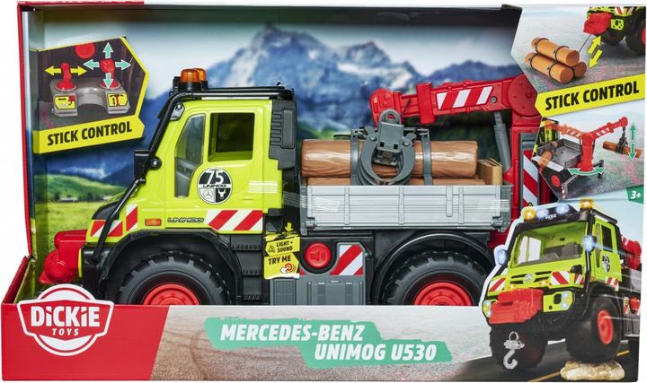 Actual product image Dickie Mercedes Benz Unimog U530 for forestry work