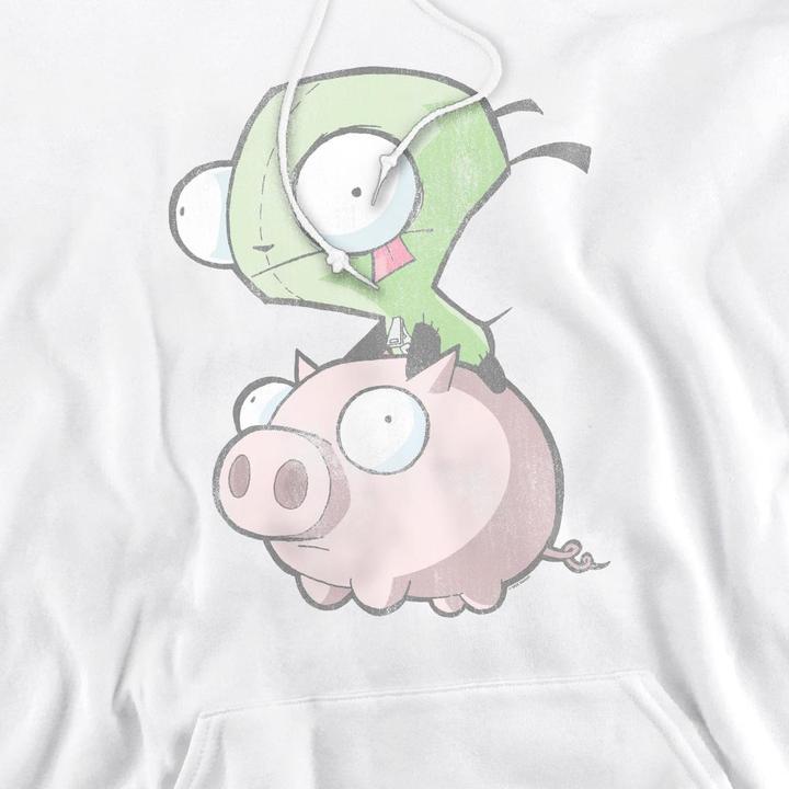 Immagine prodotto Invader Zim Felpa con Cappuccio Gir e Maiale Uomo (XL)