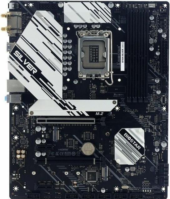 Actual product image Biostar MB B760A-Silver (B760,S1700,ATX,Intel) (LGA 1700, Intel B760, ATX)
